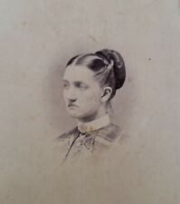Madison, IN Civil War era CDV woman ID Anne Cooper w hair bun  by J.H. Chandler picture
