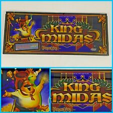 Vintage 2004 KING MIDAS Treasure Casino Slot Cut Glass Man Cave Poker Sign  picture