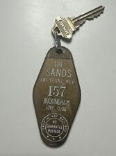 Vintage The Sands Hotel Room Key And Fob. Rockingham Turf Club Las Vegas picture