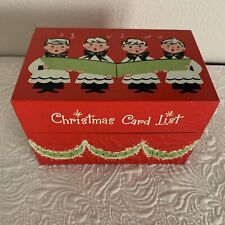 STYLECRAFT 810  Vintage  TIN Christmas Cards List  Box Choir Boys picture