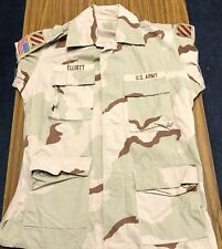 US Army DCU Desert Camo Blouse Patched 3ID MED LONG OIF OEF picture