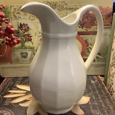 Pfaltzgraff~Vintage~White/“Heritage”~10”H Pitcher~Beautiful/Classic Lines~NICE picture
