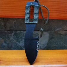 Small straight knife portable rope handle tactical camping survival knife picture