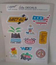 NOS Sheet Vintage Decals 70's Dover Drag Strip 1973 Fort Burt Brentwood Bicycle picture
