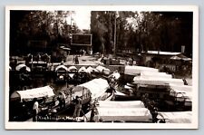 Busy Canal Scene with Trajineras in Xochimilco, Mexico VINTAGE RPPC Postcard picture