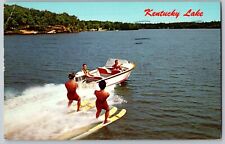 Kentucky KY - Water Skiing - Kentucky Lake - Water Sports - Vintage Postcard picture