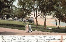 Postcard ME Scene at Northport Maine Waterside Walkway 1909 Vintage PC f2488 picture