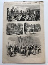 1875 Leslies Antique Print Revolution Centennial Celebration At Lexington MA picture