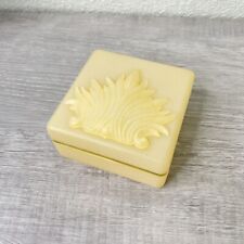 Vintage CEASARS Yellow Vanity Dresser Dusting Powder Box Only Empty picture