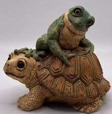 Stone Critters Turtle and Frog Couple picture