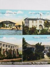 C 1930 William Beaumont General Hospital Barrack Pool 4 View El Paso TX postcard picture