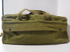PM2 VTG Designed INDIA Military Green Canvas Ammo Pockets Barrel Duffle Tote Bag picture