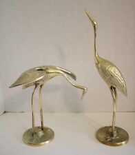 Vintage solid brass Cranes 12