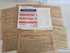 6 Documents of Freedom - Authentic Reproductions on Antiqued Parchment US 1956 + picture