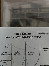 Hawaiian vintage model of double hulled canoe historic from large island picture