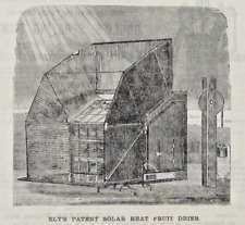 Vintage 1881 Ely's Solar Heat Fruit Dryer Newspaper Print Ad picture
