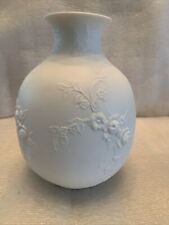 Kaiser Floral Vase White Bisque Porcelain #444/2 Garland Floral Relief  Germany picture