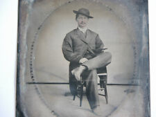 Antique 1890s Tintype Photograph Victorian MAN American Frontier Wild West picture