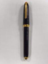 CARTIER BLACK & GOLD ROLLER BALL PEN- USED. picture