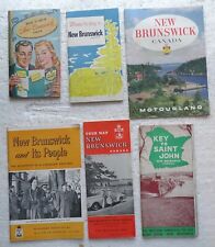 New Brunswick Canada 1950's Ephemera (6 items) Travel Brochures, Maps, etc.  picture