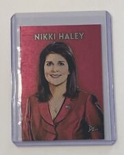 Nikki Haley Platinum Plated Artist Signed “For President” Trading Card 1/1 picture
