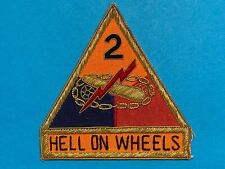 POST WWII, U.S. ARMY, OCCUPATION PERIOD, 2nd ARMORED DIVISION, BULLION, PATCH picture