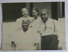 Vintage Enlarged Photo Family Portrait African American Man Women Black & White picture