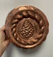 Large 19th century French copper cake mold in a pine cone motif 10 in tin lined picture