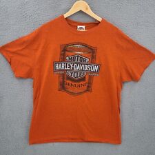 Harley Davison Shirt Mens XL Orange Laconia New Hampshire Moose Motorcycle picture