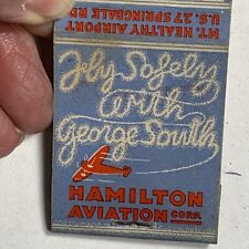 Matchbook Cover Learn To Fly Hamilton Aviation Mt Healthy Airport Ohio G South picture