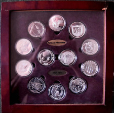 NASA Commemorative Set 12 Silver Plate Coins Apollo Mission History Channel picture