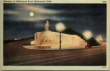 Postcard-Entrance to Hollywood Bowl at Night, Hollywood, California picture
