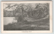 Postcard Vintage Dirt Path Along Saylor's Lake in Saylorsburg, PA picture