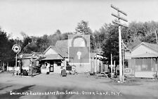 Gridleys Restaurant Gas Station Cabins Otter Lake New York NY Reprint Postcard picture
