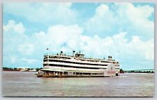 Postcard SS President five-deck Sightseeing Steamer on Mississippi River P146 picture