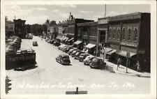 Albia Iowa IA Street Scene Classic 1940s Cars Coca Cola Real Photo RPPC Postcard picture