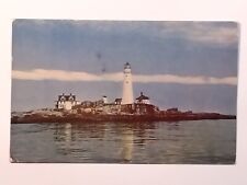 First Lighthouse Boston Light Posted 1955 Postcard picture