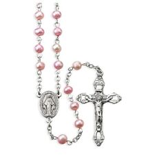 Rosary, Genuine Pink Fresh Water Pearl Rosary picture