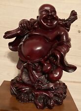 Beautiful Large Vintage Buddha 24” Tall, Made Of Solid Red Resin. Heavy, 35lbs. picture