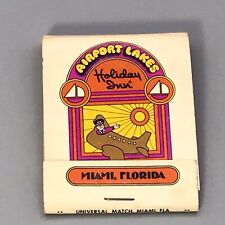 VTG 60’s Matchbook Miami Florida Airport Lakes Holiday Inn Plane Airplane Sun picture