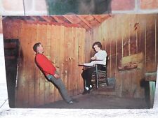 Mystery Spot St Ignace Michigan MI Woman Sitting Chair Man Standing 1960's picture