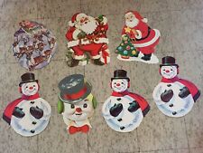 Lot Vintage Eureka Christmas & New Year's Die Cut Cutout Decorations picture