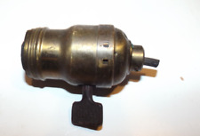 Antique 1930s Leviton Economy Fatboy Industrial Style Paddle Socket Slag Lamps picture