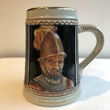 Vintage Germany Gerz Handgemalt Medievil Knight Soldier Beer Stein No Lid picture