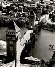 LD347 Orig Photo PONT VALENTRE 14TH CENTURY SIX-SPAN FORTIFIED STONE ARCH BRIDGE picture