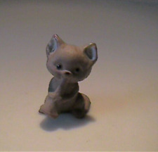 VINTAGE 1960'S MINIATURE MATTE FINISH FOX WITH HORN picture