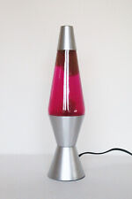 Vintage Pink Lava Lamp w Aluminum Base - 14