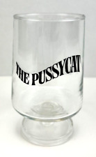 The Pussycat Gentlemen’s Club Cocktail Whiskey Glass Vtg Bar 60’s 70’s Pedestal picture