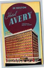 Boston MA-Massachusetts, Hotel Avery Vintage Souvenir Postcard picture