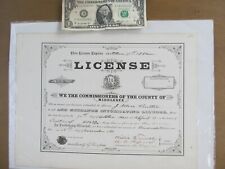 Very Rare Antique 1881 Bar License, MIDDLETOWN, CONNECTICUT, Liquor, Temperance picture